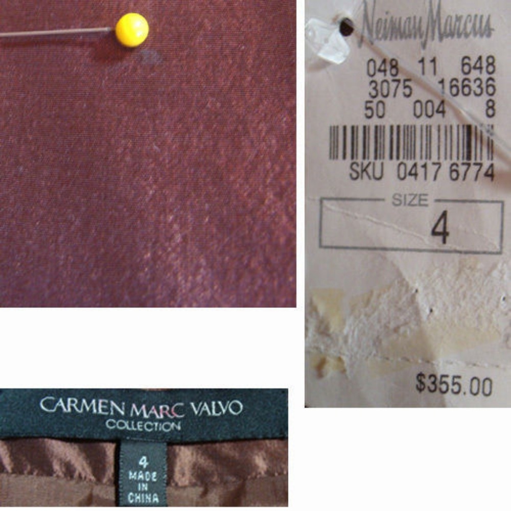 Silk Skirt $355 Carmen Marc Valvo - Picture 5 of 5